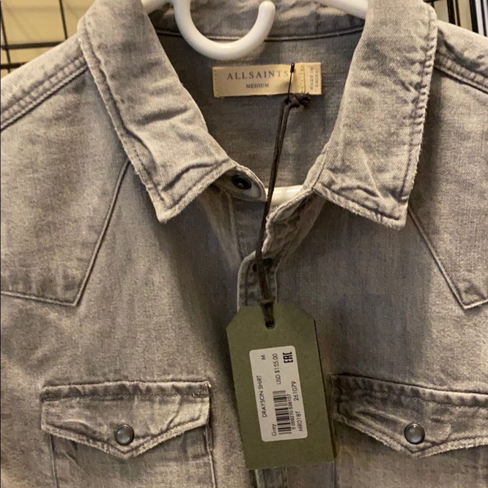 All saints denim Drayson shirt